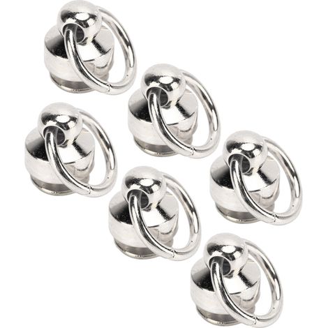 200 Rivets à Anneaux 8mm Haute Brillance pour Travail du Cuir - DIY Vêtements, Sacs, Chaussures en Argenté (1/5)