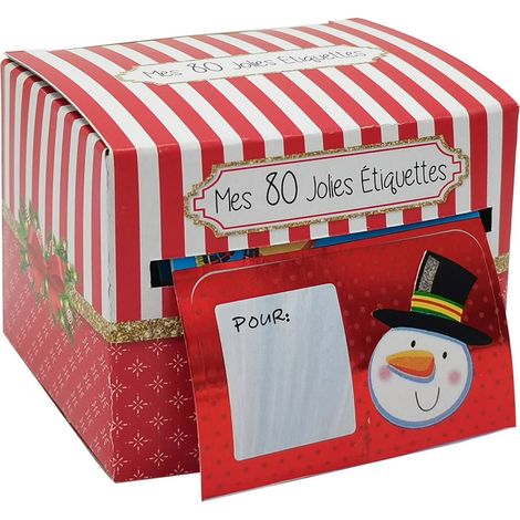 Caja con cinta adhesiva que contiene 80 etiquetas autoadhesivas para regalo - Feeric lights & christmas (1/5)