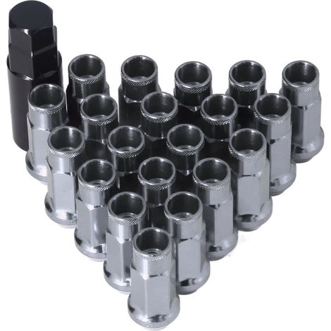 M12x1,25 x20 Universal-Radmuttern aus Metall, Mitsubishi-Ersatzteil, silberfarben (1/5)