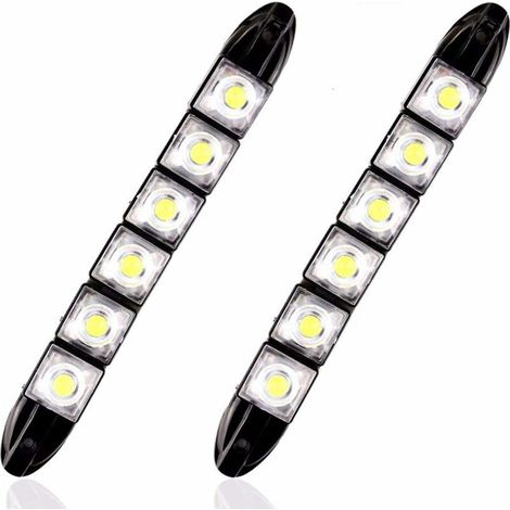 Green Mobility-6 LED flexibles 12 V pour voiture, camion, feux de circulation diurne, feux de brouillard, feux de circulation diurnes étanches (1/4)