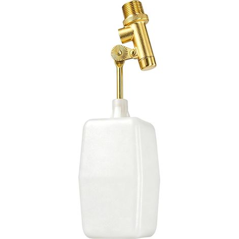 3/8" Vanne Flotteur Niveau Eau Piscine, 125 PSI Remplissage Automatique Débit Réglable, 2.25 GPM pour Piscines Enterrées Étangs Fontaines Réservoirs (1/5)