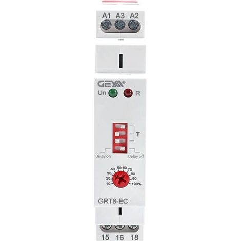 Relais Temporisé Double Fonction 10A 230V AC Temporisateur Électrique GRT8 EC