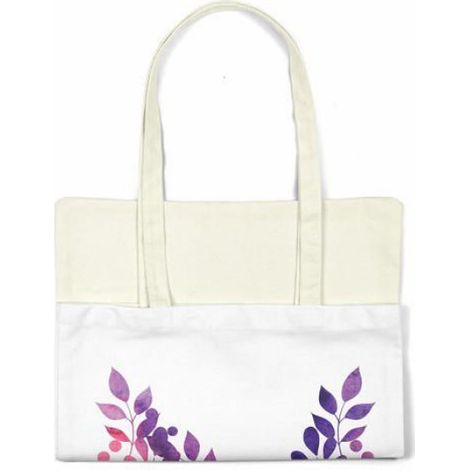 Sac Shopping Coton - Tote Bag Réutilisable avec Anse Longue 30 cm - Pour Courses et Usage Quotidien - 1 Pièce (1/4)