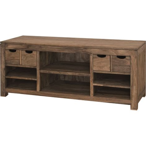 Meuble TV 148x50 Palissandre huilé Gris taupe NATURE GREY 40