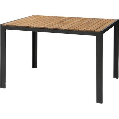 Table Rectangulaire - Acier & Acacia - 1200 mm - Bolero (1/5)