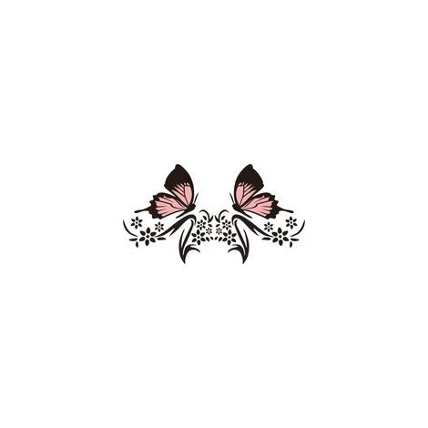 FLITI Hood Stickers, Pair, Black and Pink, Butterfly and Flower Design, Waterproof PET, Car, SUV, Truck Decoration (1/5)