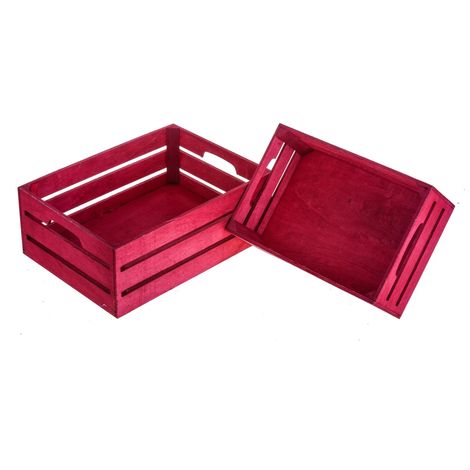 Set di 2 Cassetta in Legno Larghezza 35 cm (1/3)