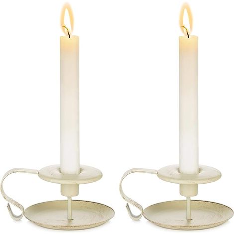 2pcs Vintage chandelier en fer, chandelier de table conique, chandelier Vintage pour Noël, Halloween, fête, mariage, dîner, pendaison de crémaillère cadeau (1/4)