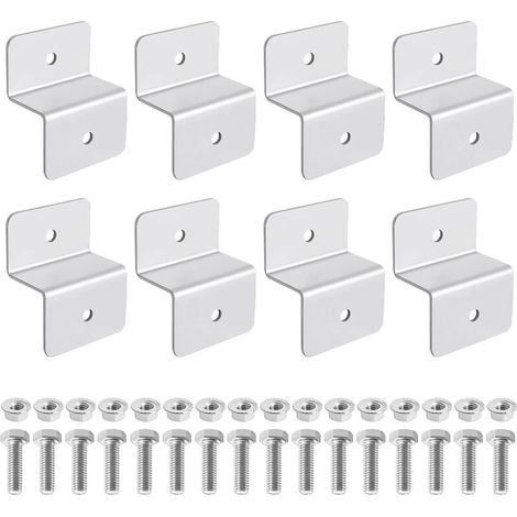 Panneau Solaire en Z, 8Pcs Panneaux Solaire Support en Aluminium Conviennent aux Véhicules Récréatifs aux Toits, Montage de Panneau Solaire Adopte un Design en Forme de Z(avec 16 Écrous et 16 Boulons) (1/5)