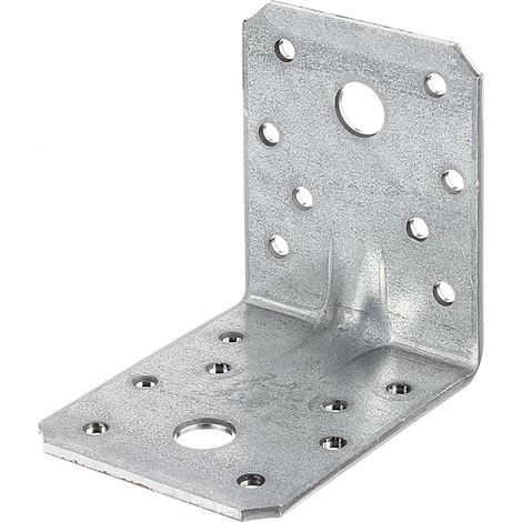 Équerre renforcée galvanisée Sendzimir 70 x 70 x 55 mm – Conçue pour applications extérieures – Protection durable contre la corrosion – Alberts