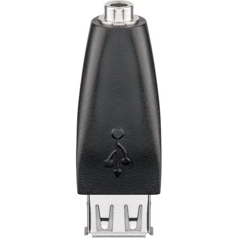 Goobay 93982 cambiador de género para cable USB-A 3,5mm Negro (1/2)