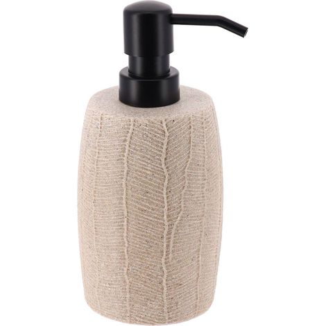 Seifenspender aus polyresin mit blatteffekt 330ml - natürlich - Tendance