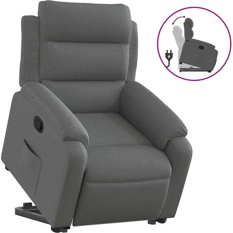Maison Exclusive - Relaxsessel mit Aufstehhilfe Dunkelgrau Stoff