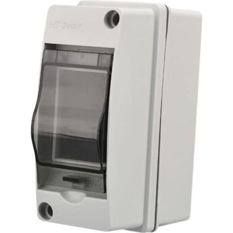 DBBEGK Boîtier de commande extérieur étanche IP65, 2 modules, surface en plastique ABS, boîtier de commande électrique étanche, armoire de commutation extérieure, boîte de jonction modulaire (2 voies) (1/4)