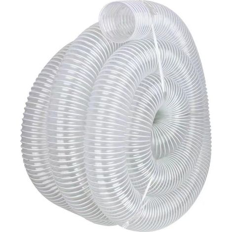 Tuyau d'aspiration en PVC transparent 50 mm - 10 m - Tuyau spiralé avec