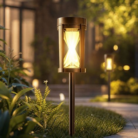 Lampada solare da giardino a LED da 2300K, in ABS impermeabile, installazione senza fili, luce calda e soffusa, modello LY-601 A/B (1/4)
