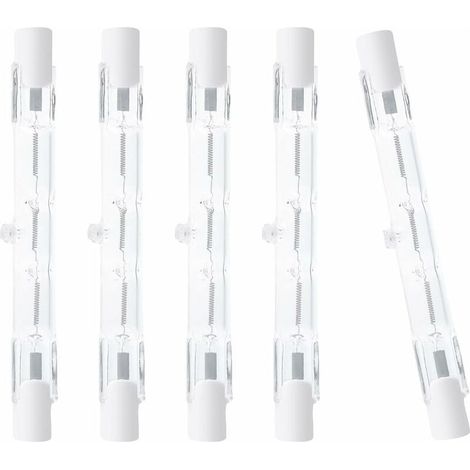 Lineare Halogenlampe R7s – 150 W – 2100 lm – 2800 K – 78 mm – Dimmbar – Für Innen- und Außenbeleuchtung – 5er-Pack (1/5)
