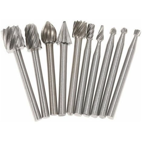 Accessoires De Meulage Electriques, Fraise Rotative Bits De Routeur Hss, 10Pcs, 3Mm (1/4)