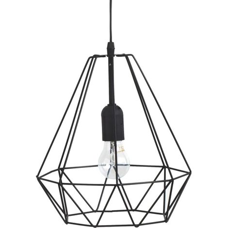 Suspension métal filaire D26 noir (1/3)