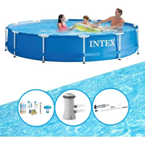 Intex Piscine Tubulaire Ronde - 366x76 cm - 4-pièces S22468 (1/5)