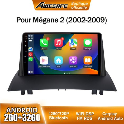 AWESAFE Autoradio Android 13 pour Mégane 2 (2002-2009) 2Go+32Go avec 9'' écran Tactile Carplay GPS Bluetooth Android Auto (1/5)