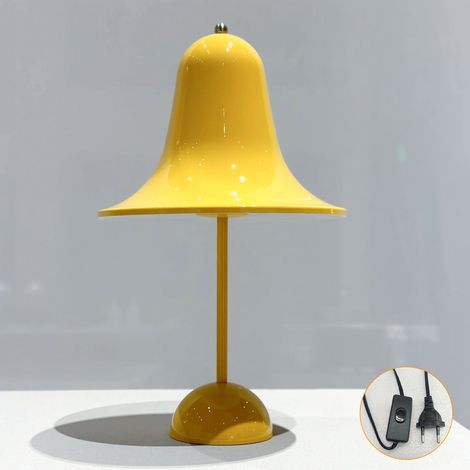 Lampe de table, lampe de chevet rétro, lumières décoratives en forme de cloche, lampe de bureau avec fil, lampe de table en métal Cadeau de Noël (1/5)