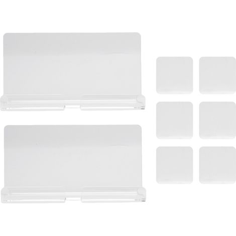 Lot de 2 supports mural pour tablette en acrylique transparent avec trou pour smartphone et liseuse électronique (1/5)