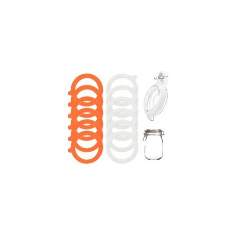 12 Pièces Joint Bocaux en Silicone (Diamètre Intérieur 73 mm, Diamètre Extérieur 95 mm), Joints de Bocal, Anneaux en Caoutchouc, pour Bocaux en Verre Pot à Bonbons Stockage des Aliments