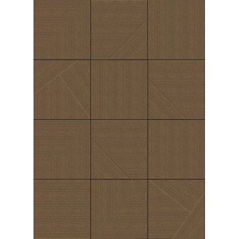 papier peint panoramique imitation bois en 3D marron - Origin Wallcoverings (1/5)
