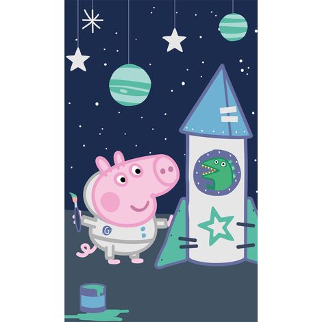 Serviette en coton Peppa Pig pour petite école maternelle, 30 x 50 cm