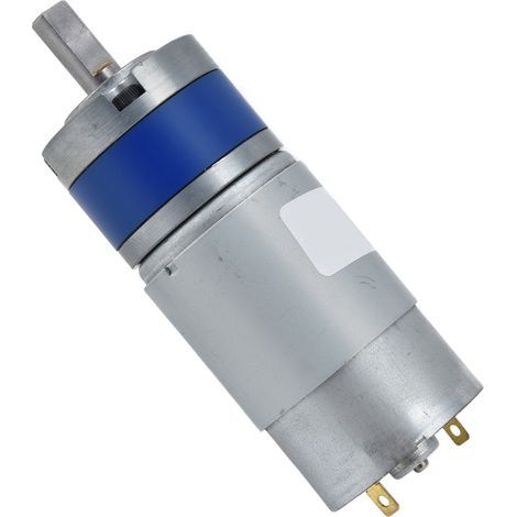 Moteur à engrenages réducteur planétaire à balais de charbon, axe D, accessoire 12V DC pour robot domestique, 120 tr/min (1/5)