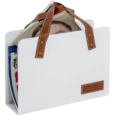 Porte-Revues Design "Bag" 38cm Blanc