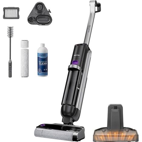 Aspirateur laveur sans fil 21600 Pa – Autonomie 38 min – Inclinaison 170° – Séchage air chaud 60°C – Design anti-enchevetrement – Eureka (1/5)