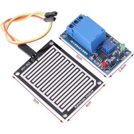 12V-Regentropfenreglermodul mit Relais für die Blattoberflächenfeuchtigkeit (1/5)