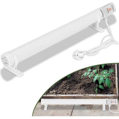 Wolketon Calefacción de invernadero Calefacción eléctrica con varilla blanca para invernaderos Instalación flexible 55W (1/5)
