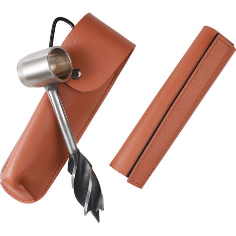 Perceuse Manuelle for Le Travail du Bois, tarière à Main, équipée de Quatre Lames et Fentes, équipement et équipement de Bushcraft for Le Camping en Plein air (1/4)