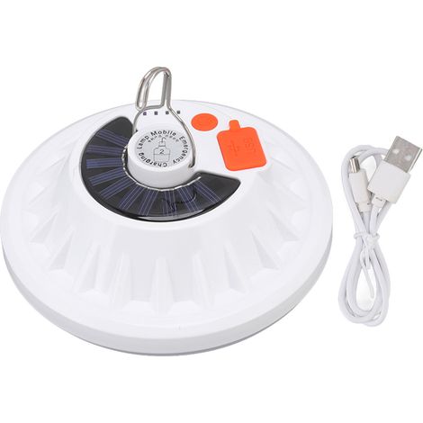 Lampe de camping solaire de secours IP65 étanche, 60 LED, rechargeable par USB, idéale pour le camping en plein air.-AquaForge (1/5)