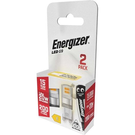 Energizer S29489 LED G9 200 Lumens 1.8W 2700K x 2 S29489 ENG6660