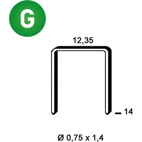 5 000 Agrafes Galvanisées Ak-14 - 12.35x14x0.75x1.4 mm - D-Work