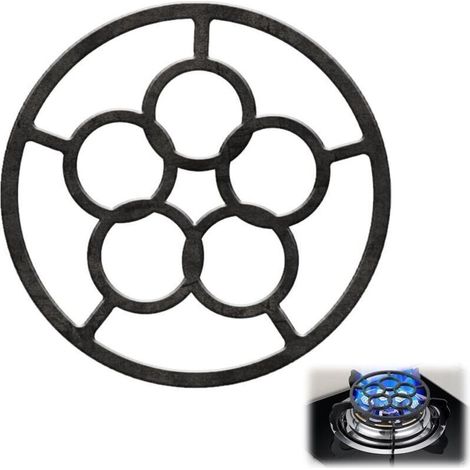 Réducteur de plaque de cuisson à gaz pour cafetière (1 pièce), support de plaque de cuisson à gaz de 18,4 cm (7,25 pouces), support universel pour quatre ou cinq plaques, réducteur antidérapant pour c (1/4)
