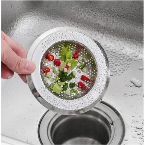 Filtre Evier - Acier Inoxydable 304 - Universel Pour Évier Cuisine Et Lavabo Salle De Bain - 2 Pièces (1/5)