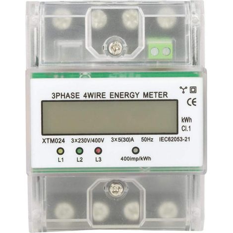 Sous-compteur électrique sur rail DIN à faible consommation d'énergie et haute stabilité (5(30)a) (1/5)