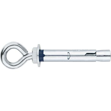 15 Chevilles métalliques anti-rotation piton M6 x 45 mm (D. 8 mm) acier zingué (1/2)