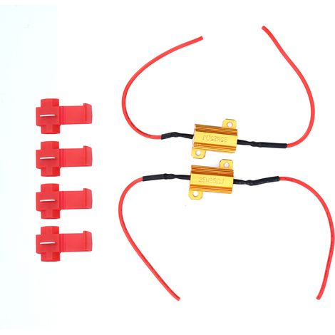 2x 25W Décodeur LED, Résistance de Charge 25Ω, Anti-Panique Clignotant, Correcteur d'Erreur pour Phare Auto DRL (1/5)