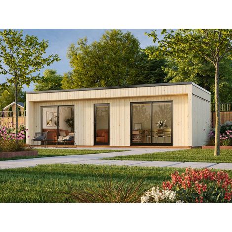 Abri de jardin en bois Johanna 31,8 m2 Naturel (1/5)
