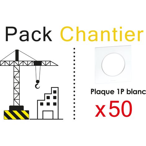 Satz mit 50 Stück - Polycarbonat-Abschlussplatte - Hochglanzweiß - QUADRAT