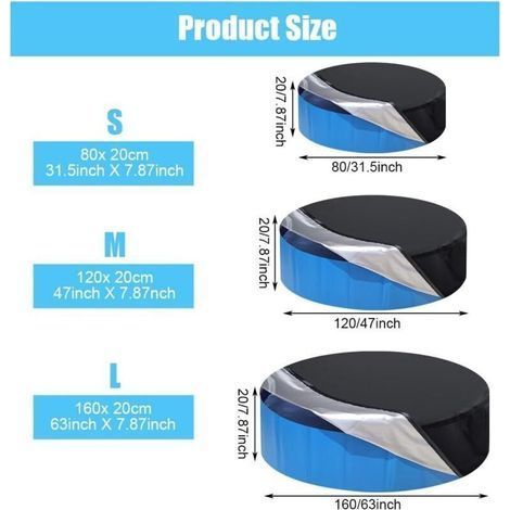 Bâche de Protection pour Piscine Ronde 160 × 20 cm – Couverture Imperméable en Tissu Oxford Résistant, Idéale pour Chiens et Animaux de Compagnie (1/4)