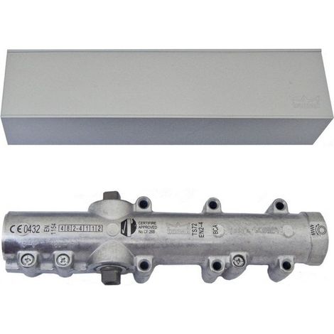 Fermoir de porte aérodynamique argenté Ts 72 Bca Dorma