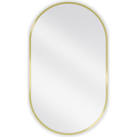 Mexen Loft miroir de salle de bains ovale 85 x 50 cm, cadre doré - 9851-085-050-000-50 (1/5)