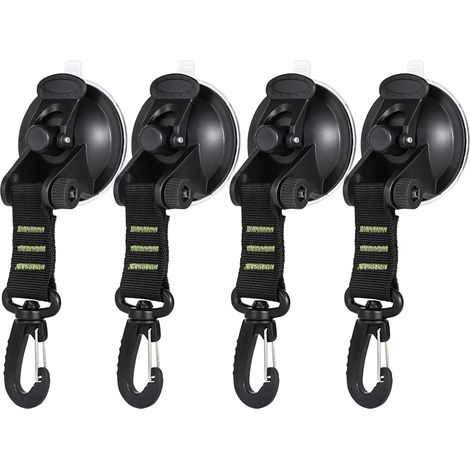 Sollbry ventosas resistentes con gancho de fijación para lonas de camping, toldos laterales, coches, furgonetas y camiones. (1/5)